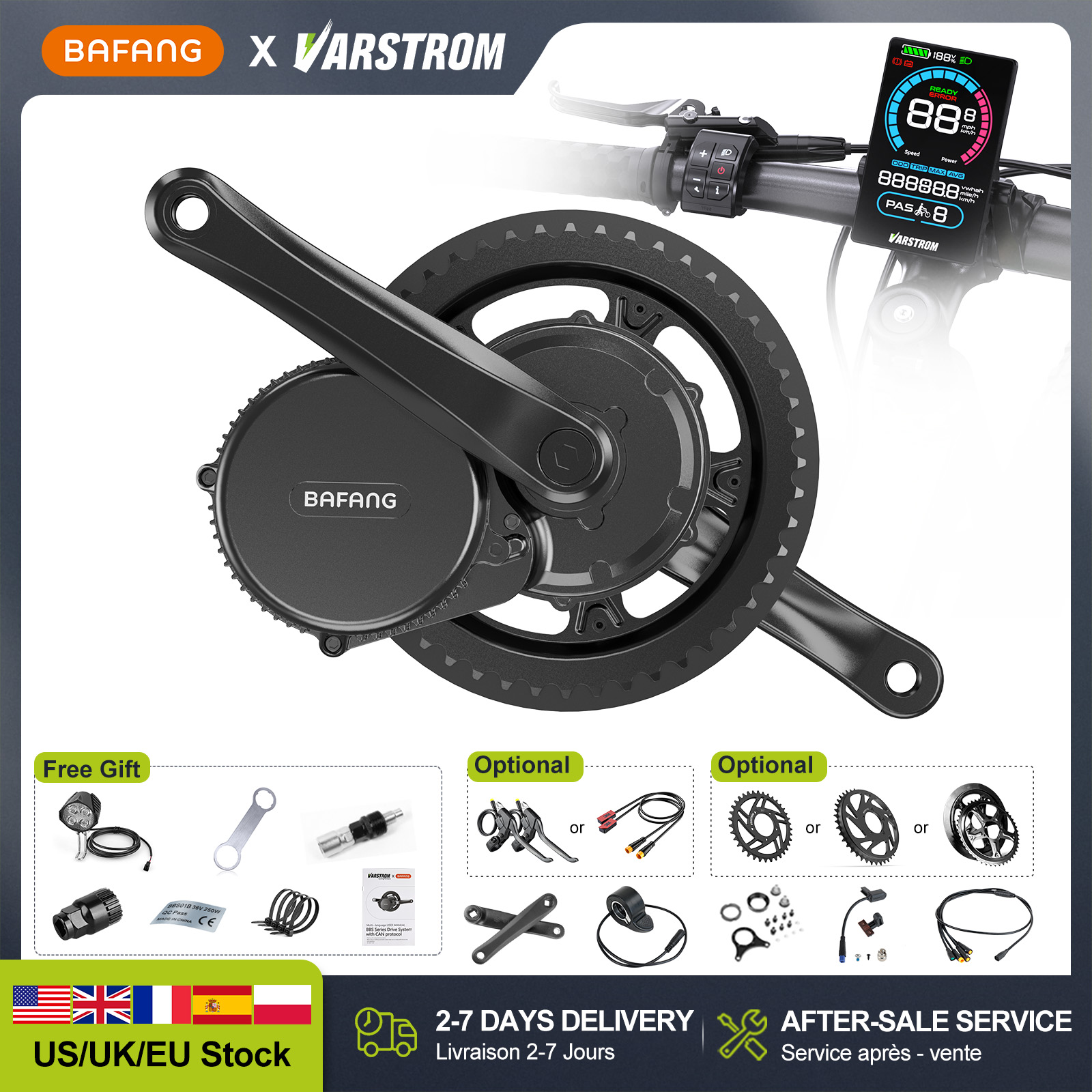 Bafang Bbshd 1000W Conversion Kit - [US Stock] Silnik centralny BAFANG 48V