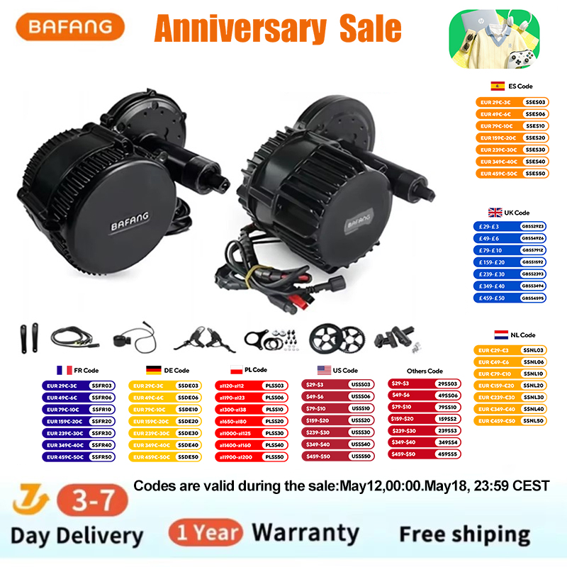 Bafang Bbshd 1000W Conversion Kit - Bafang BBSHD 1000W 48V 68mm Zestaw