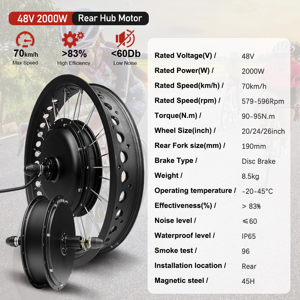 Zestaw silnika elektrycznego d – Ebike Conversion Kit 72V 3000W recenzja i cena