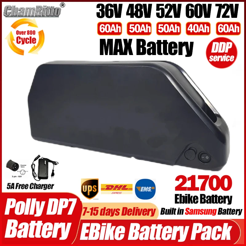 Bateria Cham 36 60 52V 48V 72V – Ebike Battery 48V 20Ah Hailong recenzja i cena